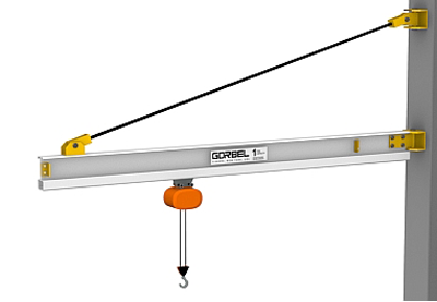 Gorbel Aluminum Tie Rod Work Station Jib Crane